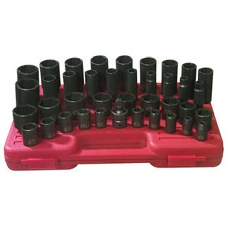 GOURMETGALLEY 2668 39 Piece .5 Inch Drive Deep And Shallow Sae Impact Socket Set GO67729